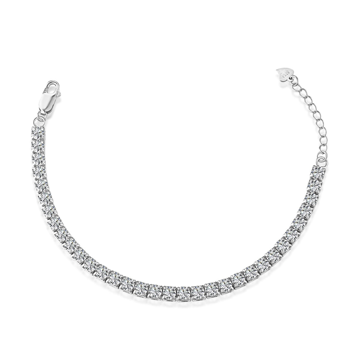 [Love Aura]Sparkling Radiant Princess Cut Tennis Bracelet