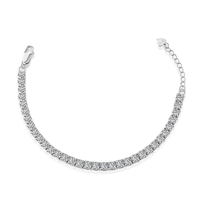 [Love Aura]Sparkling Radiant Princess Cut Tennis Bracelet