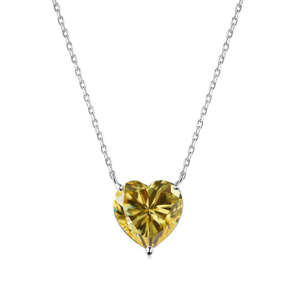 [Love Aura]6.0 carat Radiant Heart Shape Necklace