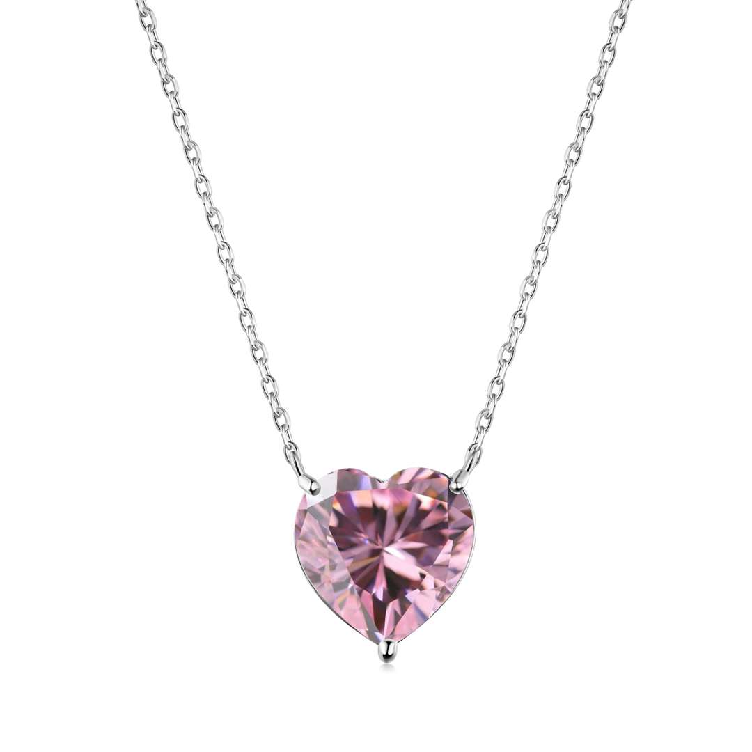 [Love Aura]6.0 carat Radiant Heart Shape Necklace