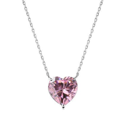 [Love Aura]6.0 carat Radiant Heart Shape Necklace