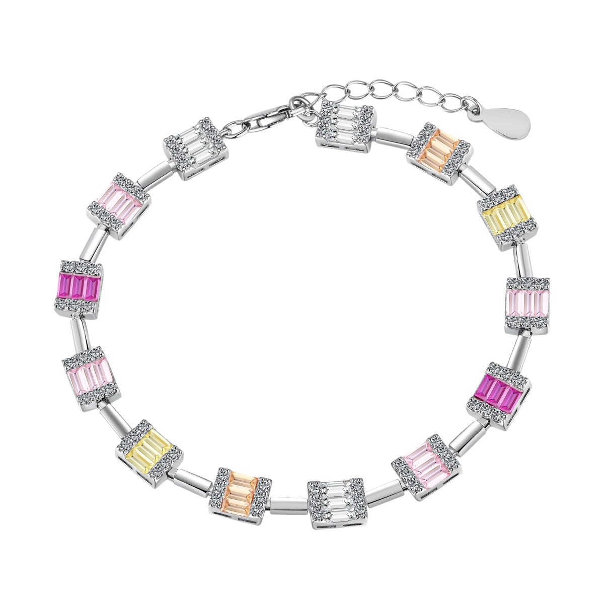 [Love Aura]Dainty Charming Emerald Cut Daily Bracelet