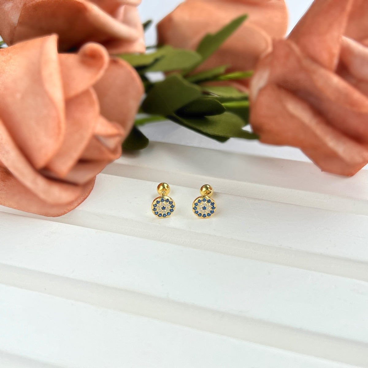 [Love Aura]Devil's Eye Ear Bone Nail Earrings