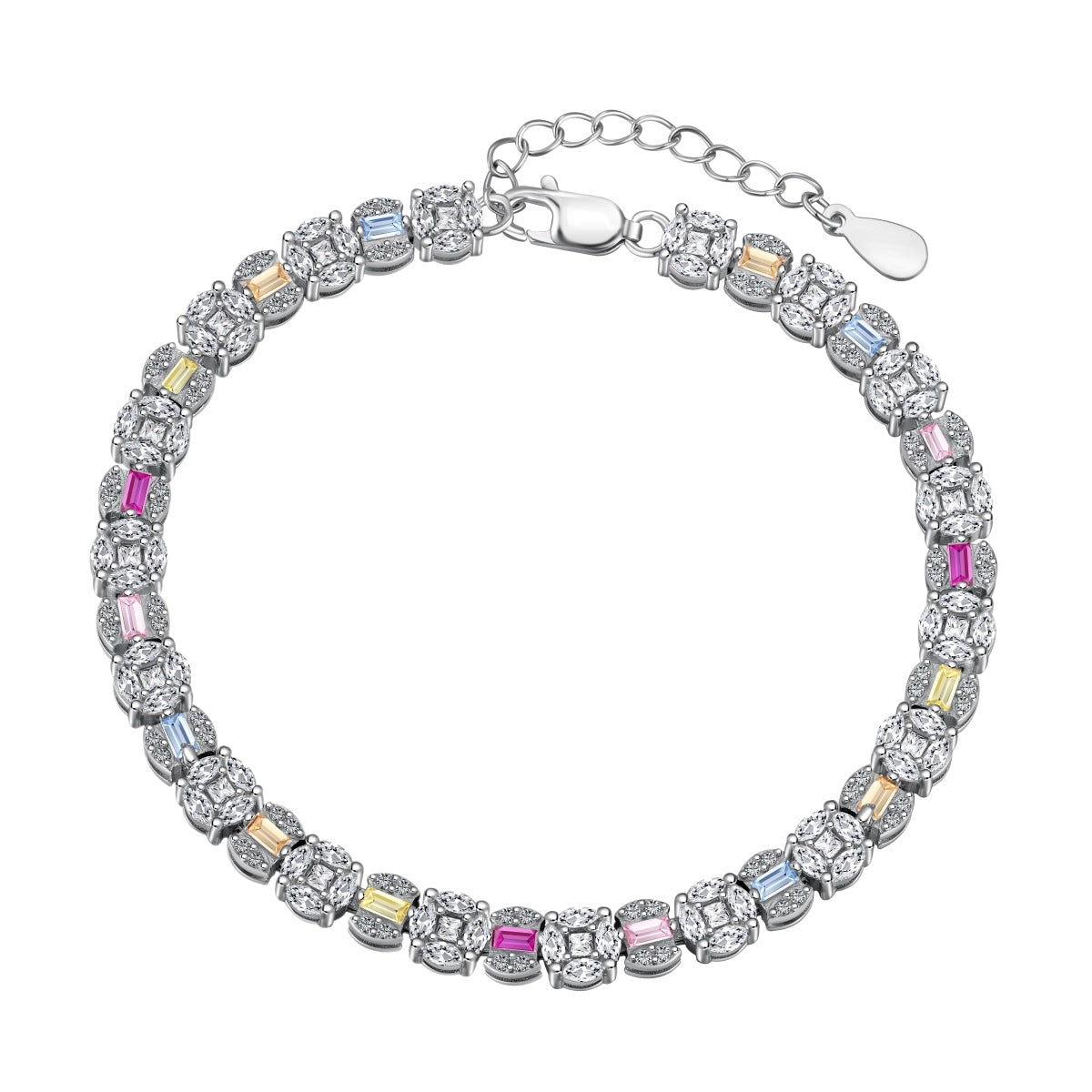 [Love Aura]Dazzling Radiant Multi Cut Daily Bracelet