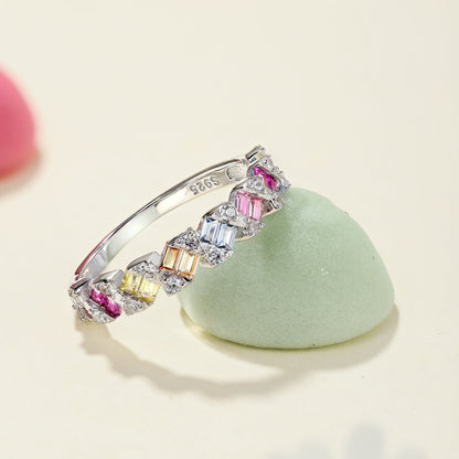 [Love Aura]Delicate Vibrant Emerald Cut Daily Ring