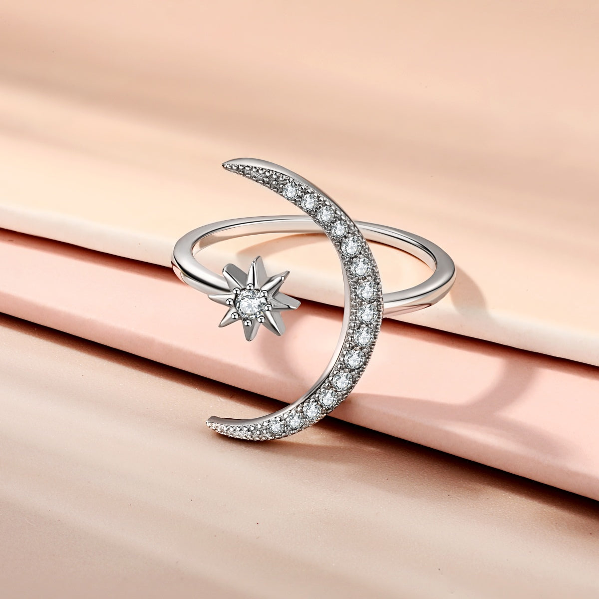 [Love Aura]Eternity Moon & Star Ring