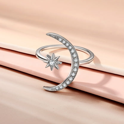 [Love Aura]Eternity Moon & Star Ring
