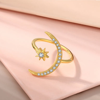 [Love Aura]Eternity Moon & Star Ring