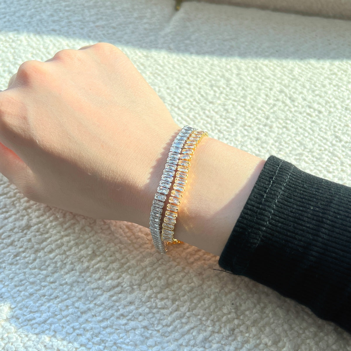 [Love Aura]Exquisite Emerald Cut Daily Bracelet