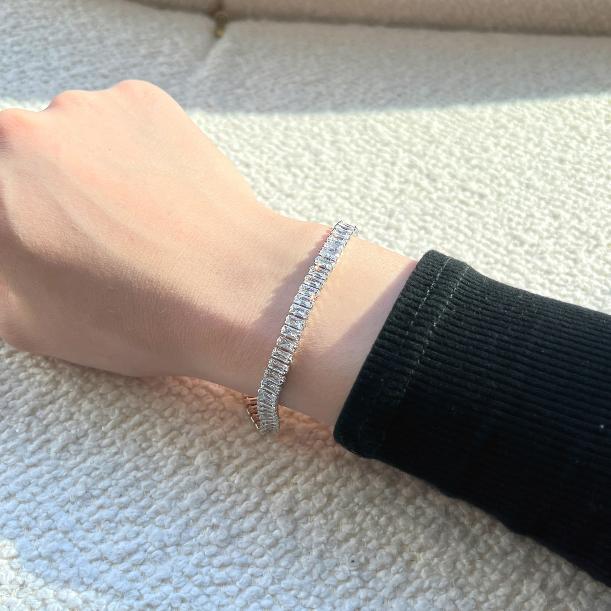 [Love Aura]Exquisite Emerald Cut Daily Bracelet