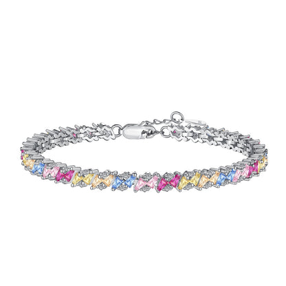 [Love Aura]Ornate Sparkling Multi Cut Party Bracelet
