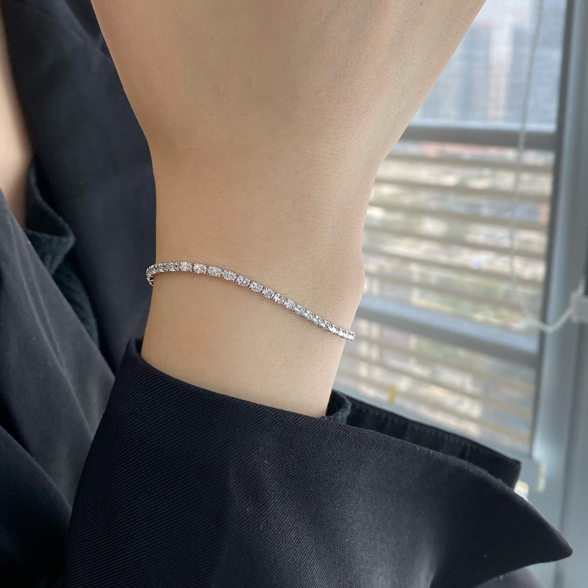 [Love Aura]Elegant Emerald Cut Daily Bracelet