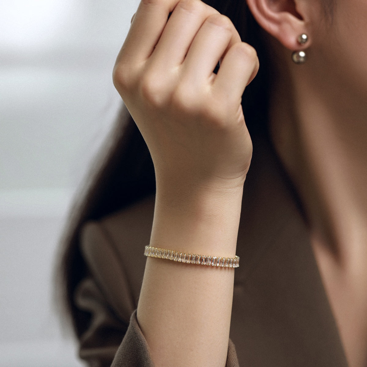 [Love Aura]Exquisite Emerald Cut Daily Bracelet