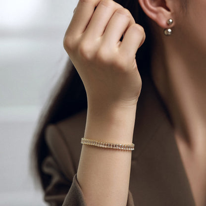 [Love Aura]Exquisite Emerald Cut Daily Bracelet