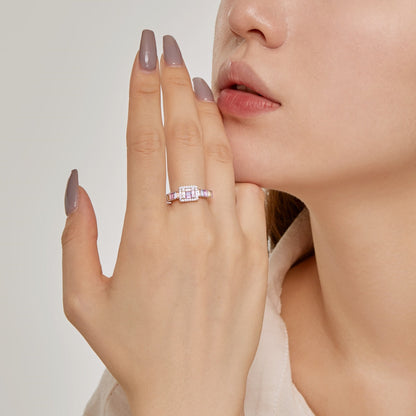 [Love Aura]Exquisite Colorful Radiant Cut Party Ring