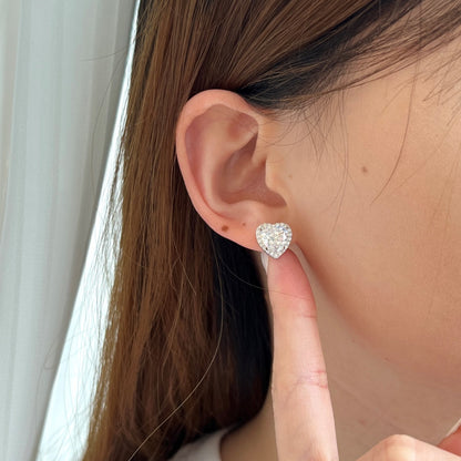 [Love Aura]Sparkling Heart Shape Lover Earrings