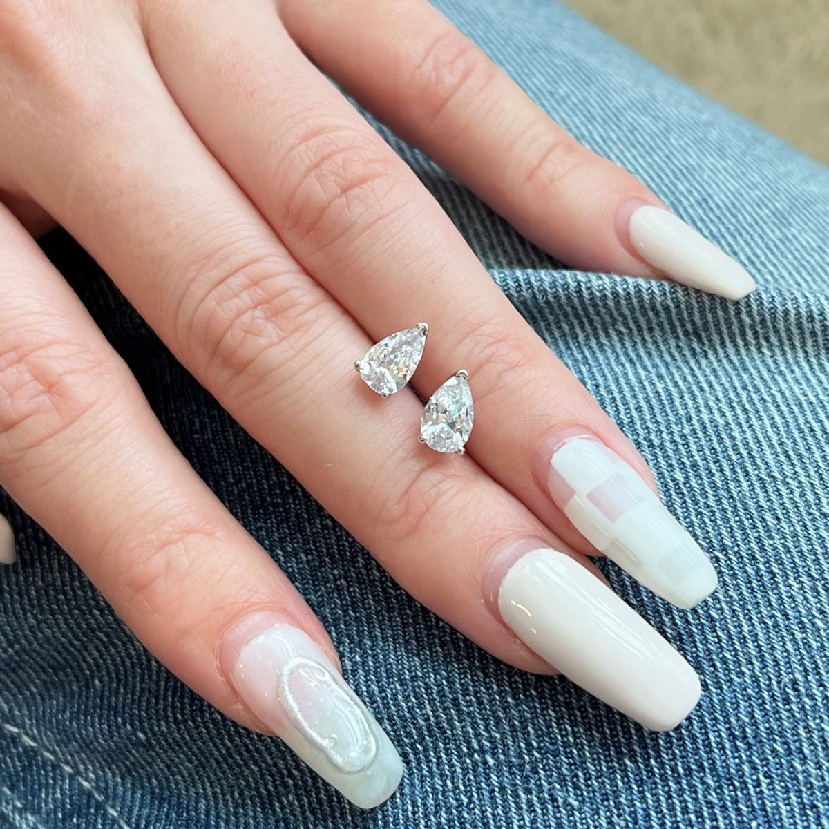 [Love Aura]Ornate Water Drop Shape Earrings