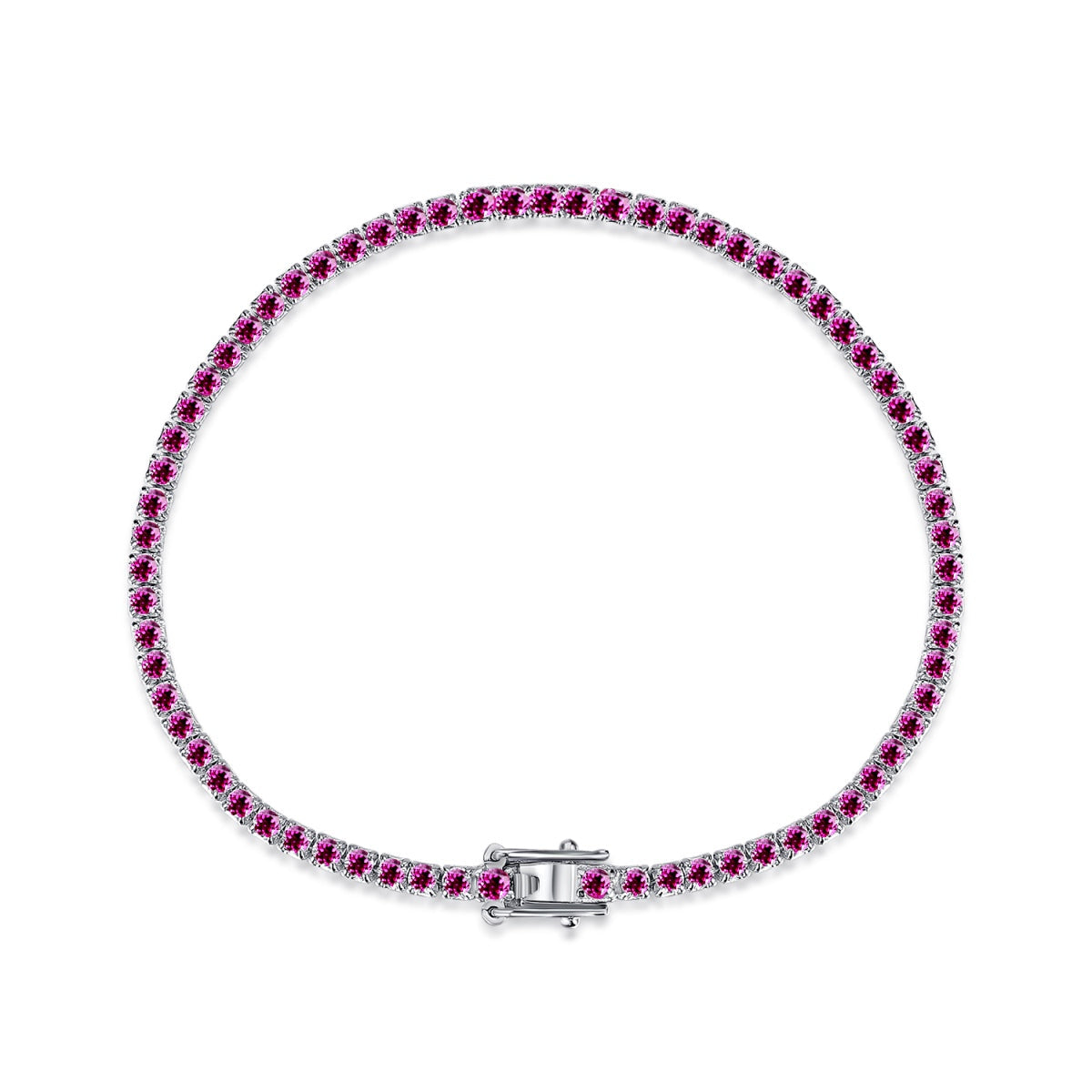 [Love Aura]Dazzling Colorful Round Cut Daily Bracelet