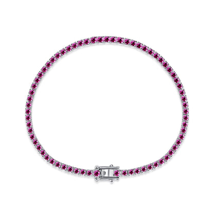 [Love Aura]Dazzling Colorful Round Cut Daily Bracelet