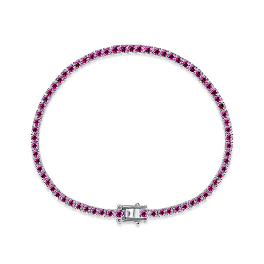 [Love Aura]Dazzling Colorful Round Cut Daily Bracelet