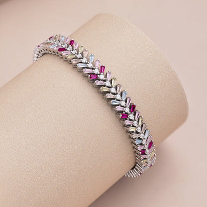 [Love Aura]Dainty Radiant Emerald Cut Daily Bracelet