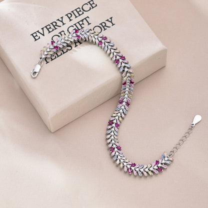 [Love Aura]Dainty Radiant Emerald Cut Daily Bracelet