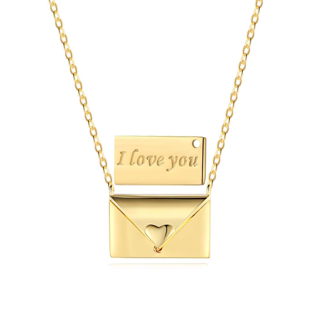 [Love Aura]Envelope Heart Shape Mother's Day Necklace