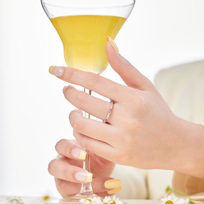 [Love Aura]Elegant Vivid Round Cut Daily Ring