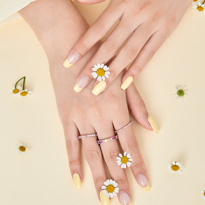 [Love Aura]Elegant Vivid Round Cut Daily Ring