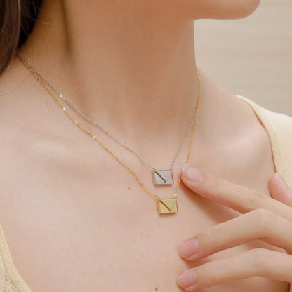 [Love Aura]Envelope Heart Shape Mother's Day Necklace