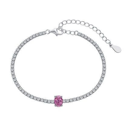 [Love Aura]0.75 Carat Exquisite Oval Cut Daily Bracelet