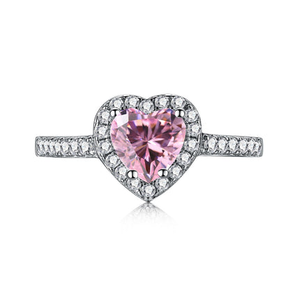 [Love Aura]Eternity Splashy Romantic Heart Shape Lover Ring