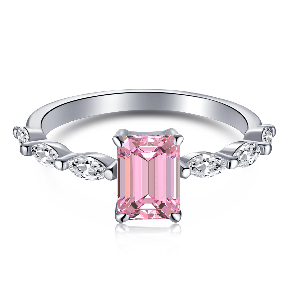 [Love Aura]1.0 Carat Dainty Resplendent Radiant Cut Daily Ring