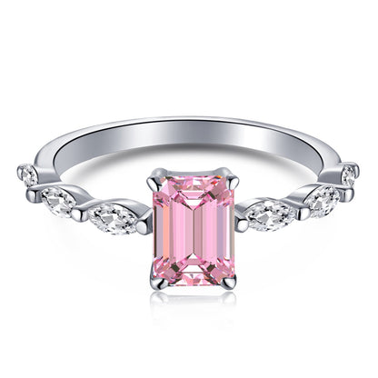 [Love Aura]1.0 Carat Dainty Resplendent Radiant Cut Daily Ring