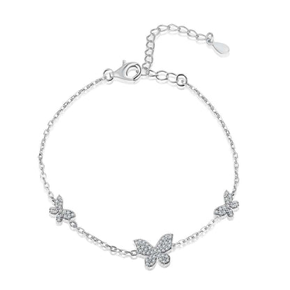 [Love Aura]Delicate Butterfly Pendant Bracelet