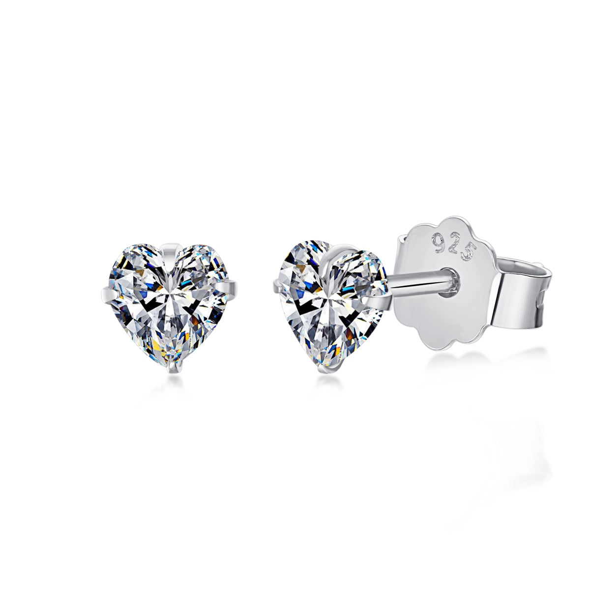 [Love Aura]Sparkling Heart Shaped Simple Earrings