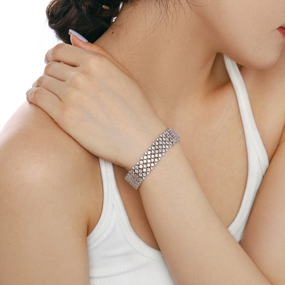 [Love Aura]Ornate Elegant Round Cut Party Bracelet