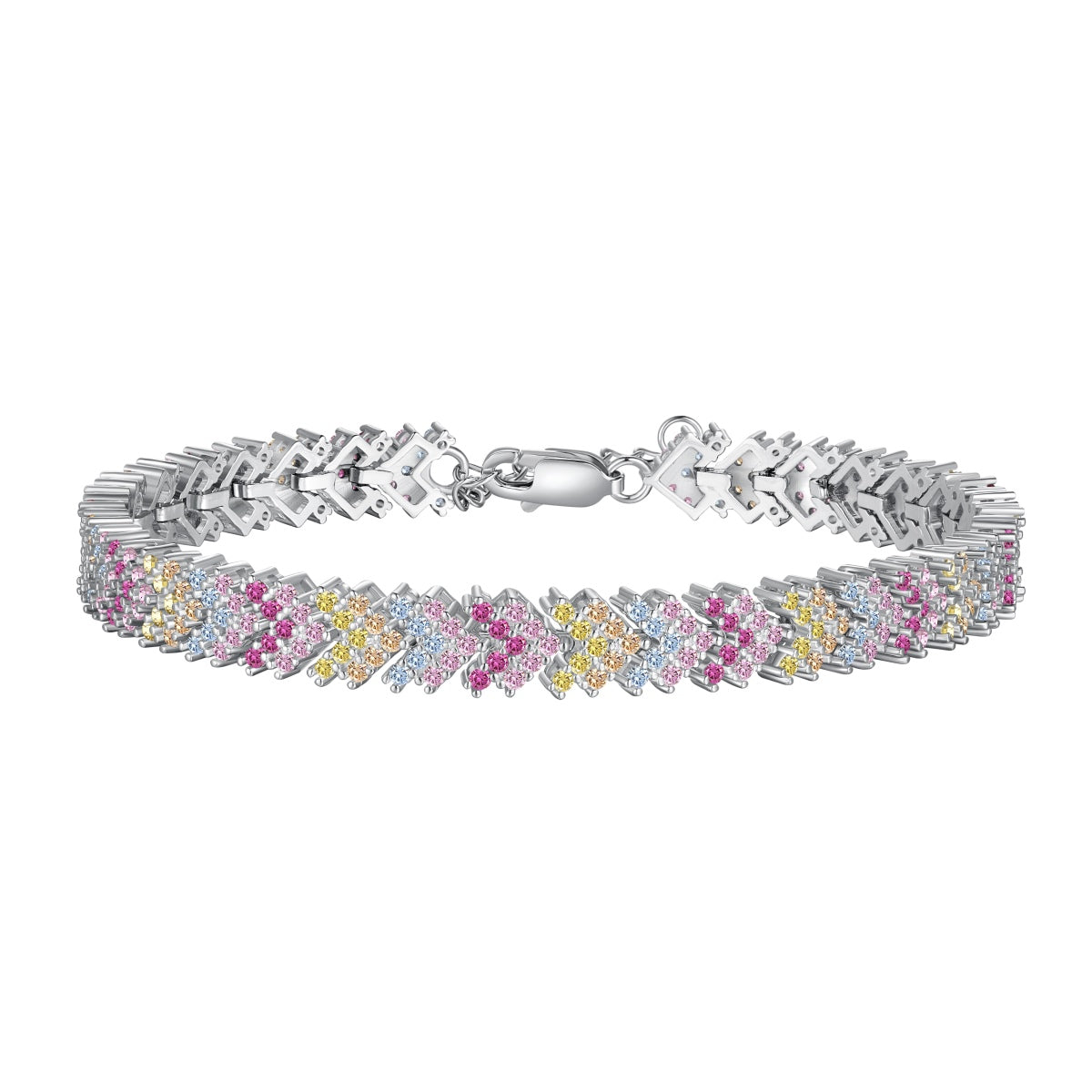 [Love Aura]Ornate Sparkling Round Cut Party Bracelet