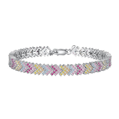 [Love Aura]Ornate Sparkling Round Cut Party Bracelet