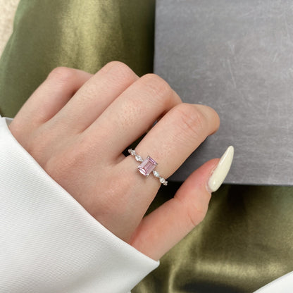 [Love Aura]1.0 Carat Dainty Resplendent Radiant Cut Daily Ring
