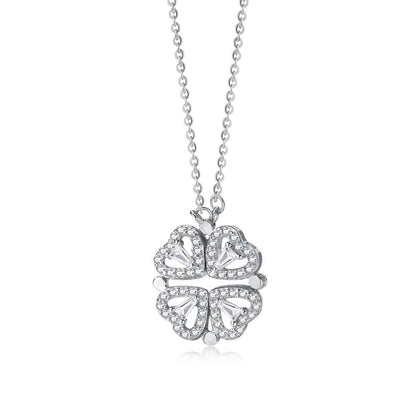 [Love Aura]Ornate Heart Cut Flower Shape Necklace