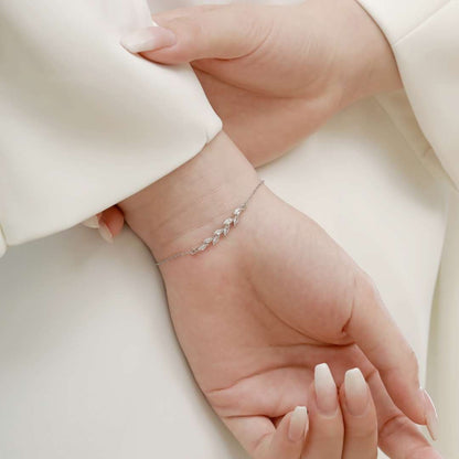 [Love Aura]Elegant Wheat Leaves Shape Bracelet