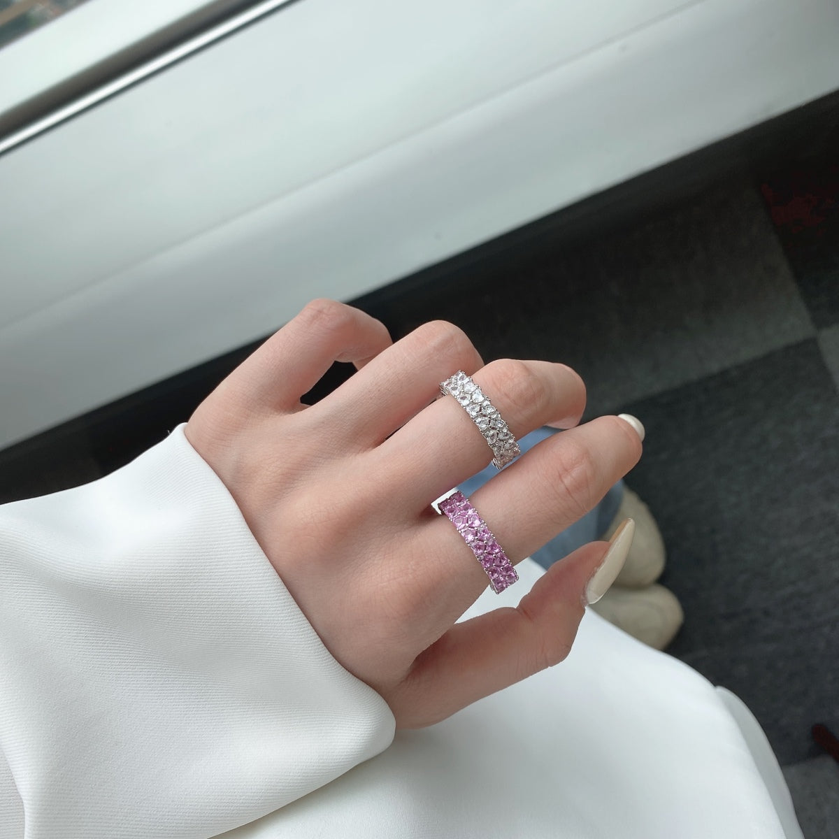 [Love Aura]Sparkling Full Heart Ring