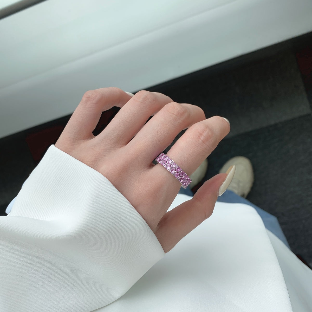 [Love Aura]Sparkling Full Heart Ring