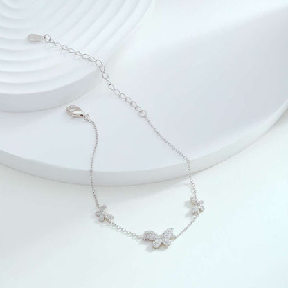 [Love Aura]Delicate Butterfly Pendant Bracelet