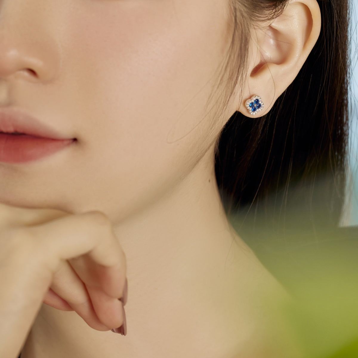 [Love Aura]Four-Leaf Clover Flower Shaped Earrings