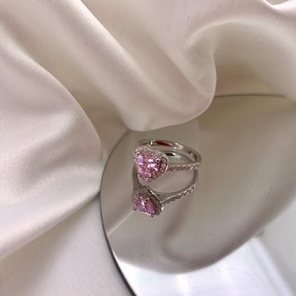 [Love Aura]Eternity Splashy Romantic Heart Shape Lover Ring
