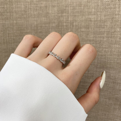 [Love Aura]Elegant Resplendent Round Shape Party Ring