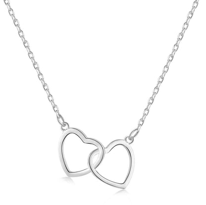 [Love Aura]Sterling Silver Love Double Ring Necklace