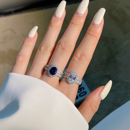 [Love Aura]1.5 Carat Dazzling Charming Oval Cut Banquet Ring